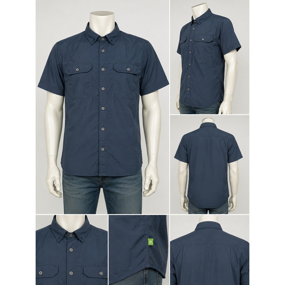 Alpine Design Tech Series Shirt Mens L Navy Vented Fishing Hiking Outdoor